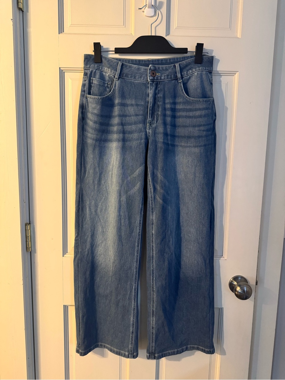 NWOT Halara Flex High Rise Wide Leg Jeans Medium Petite Blue Wash